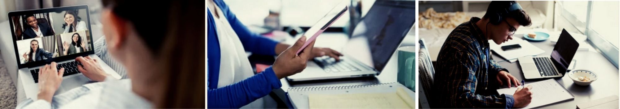 Students using computer devices