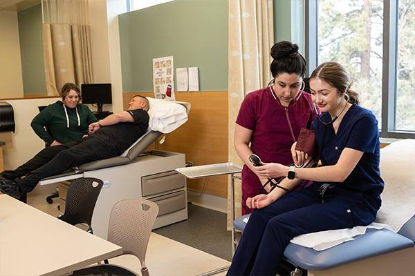 Medical students hands on learning at COCC