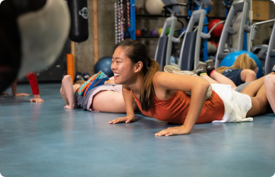 COCC staff member working out at Mazama Gym, part of the many perks and benefits