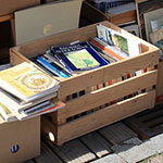 Photo of books in boxes