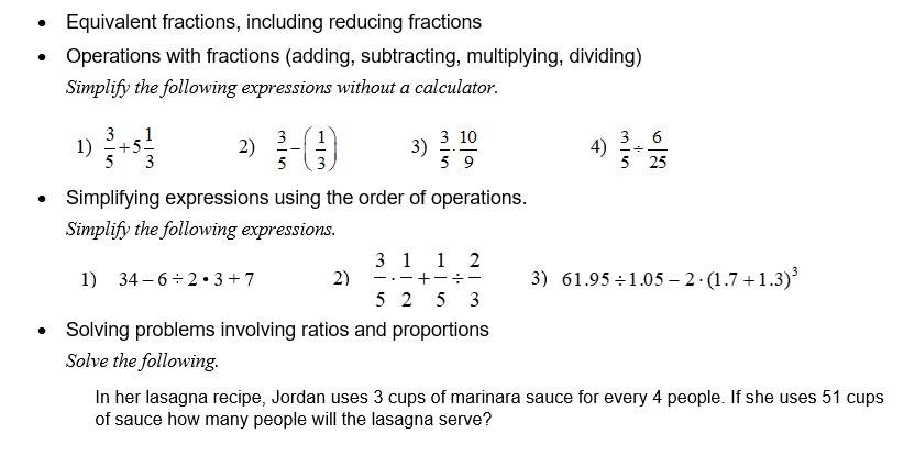 example problems