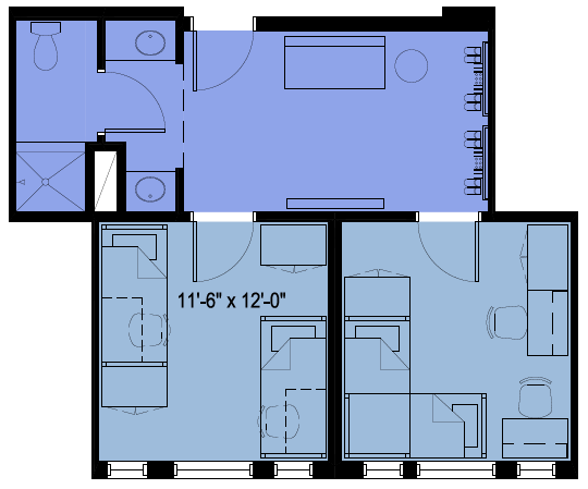 Room Plan Quad Doubles