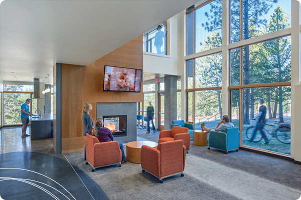 Wickiup Hall TV lounge