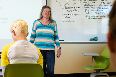 Exercise science faculty teaching in classroom