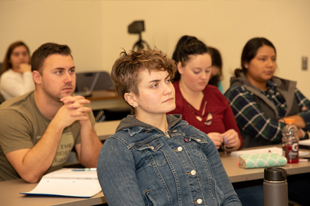 COCC students learning in a psychology classroom.