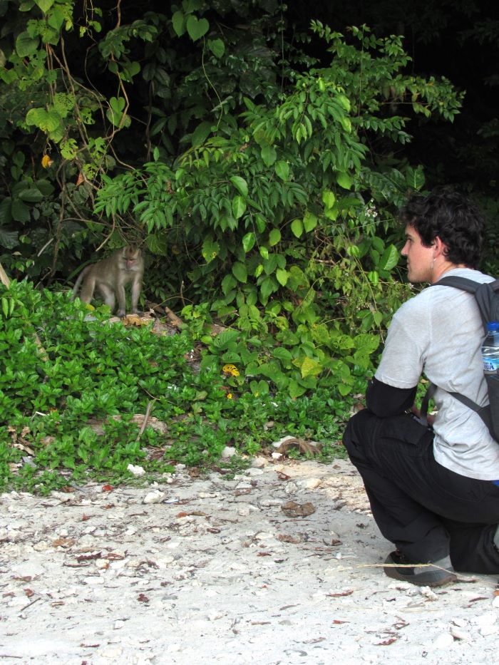 Student Engaged in Field Study